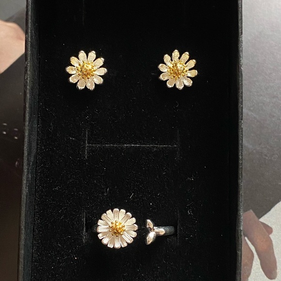 Jewelry - —SOLD— Silver daisy jewelry set 🌼✨🤩💫